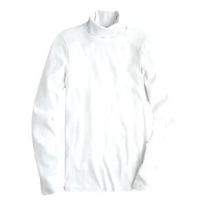 J.Crew Womens Perfect Fit Crisp White Classic Cotton Versatile Turtleneck Large